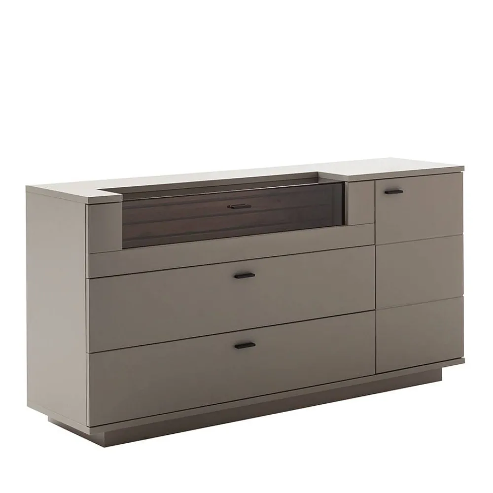 Wohnen Sideboard in Grau mit Wildeiche - Teorina