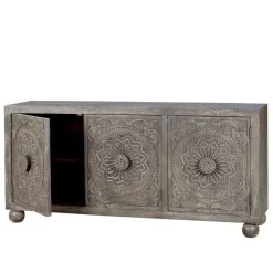 Wohnen Landhausmöbel|Küchenschränke*Sideboard in Grey Wash Mangoholz - Buama