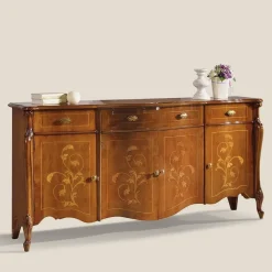 Wohnen Sideboards*Sideboard in Nussbaum mit Ranken Dekor - Carlenna
