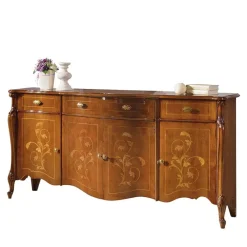Wohnen Sideboards*Sideboard in Nussbaum mit Ranken Dekor - Carlenna