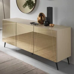 Wohnen Küchenschränke|Designermöbel*Sideboard in Taupe und Bronze Spiegelglas - Lotivera