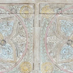 Wohnen Sideboard in White Wash und Pastellfarben - Cranita