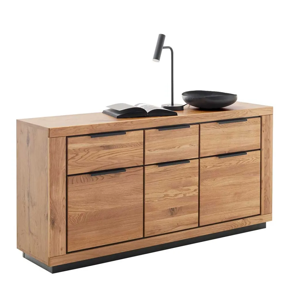 Wohnen Sideboards & Kommoden|Sideboards & Kommoden*Sideboard in Wildeiche mit Schwarz - Vlacoma
