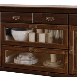 Wohnen Kolonialmöbel*Sideboard mit Glas im Kolonialstil - Jurcavs