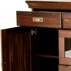 Wohnen Kolonialmöbel*Sideboard mit Glas im Kolonialstil - Jurcavs