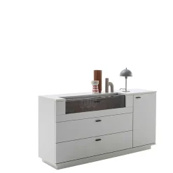 Wohnen Sideboard mit Glas Klappe & Tür - Apulco