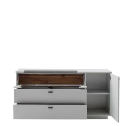 Wohnen Sideboard mit Glas Klappe & Tür - Apulco