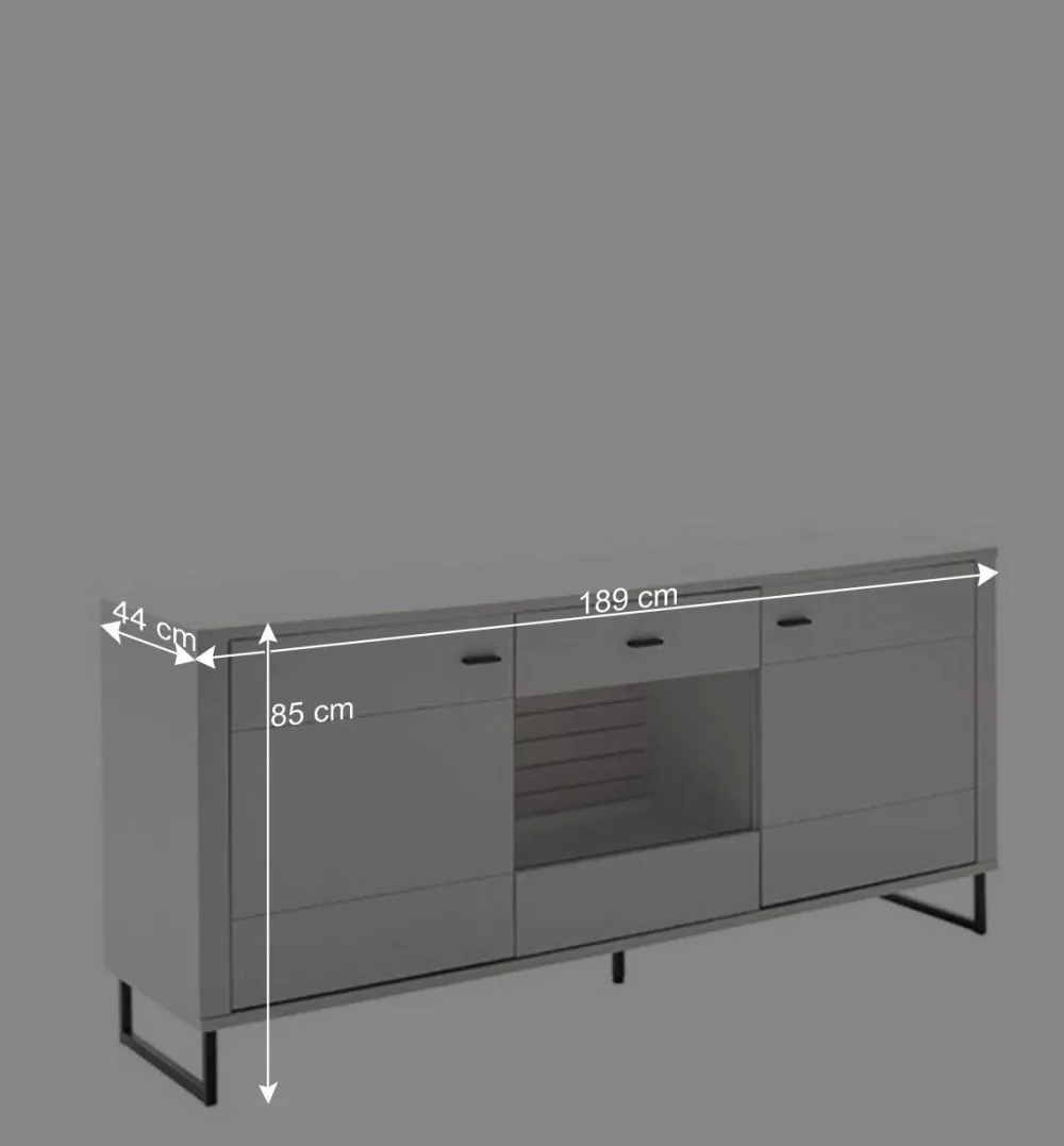 Wohnen Sideboards*Sideboard mit Glaseinsatz modern - Varzino