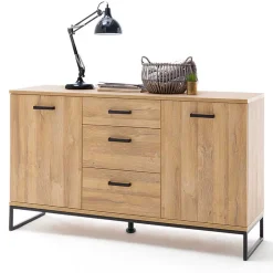 Wohnen Sideboards*Sideboard mit schwarzem Bügelgestell offen - Truvisas