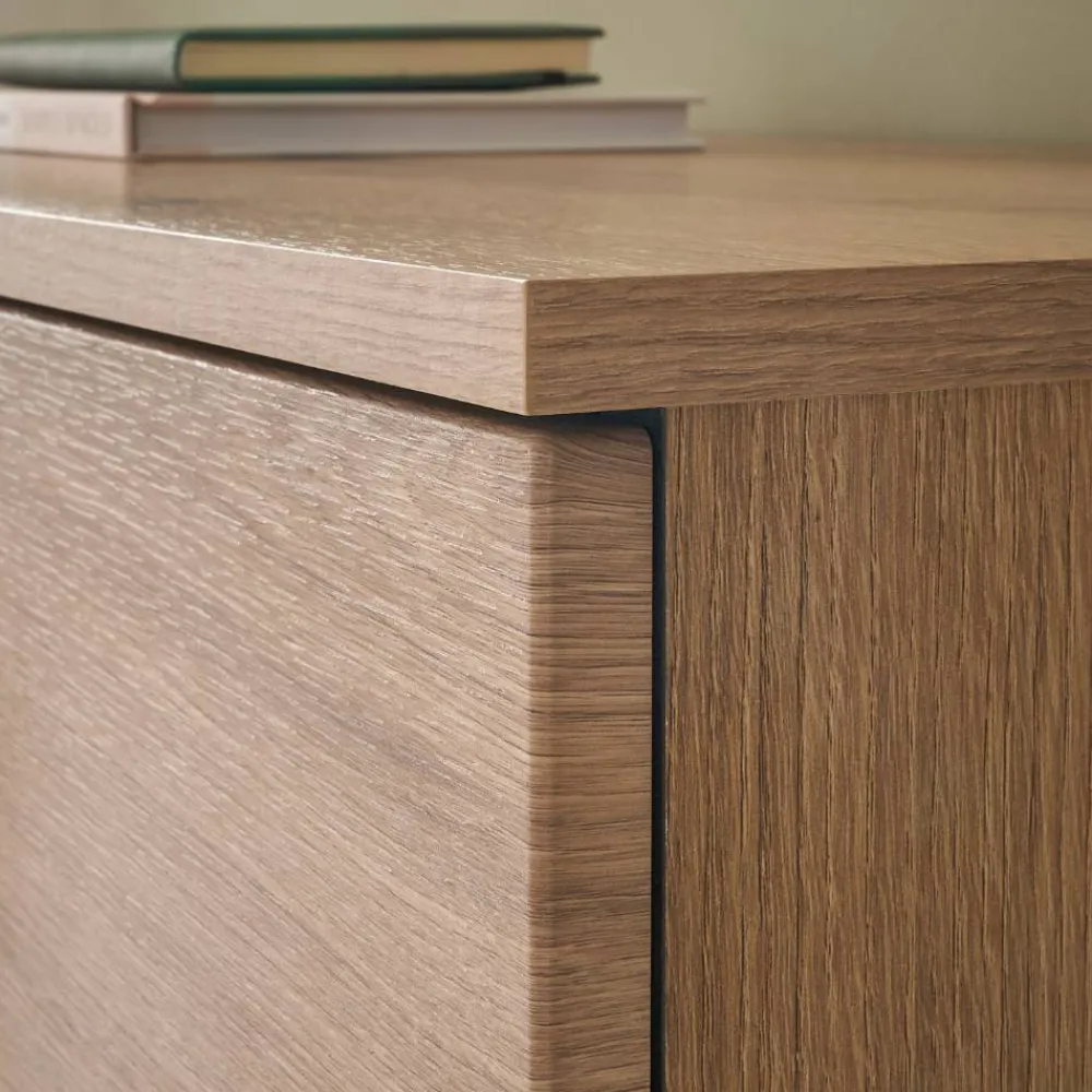 Wohnen Küchenschränke|Sideboards*Sideboard Vitrine in Eiche Dekor - Brocus