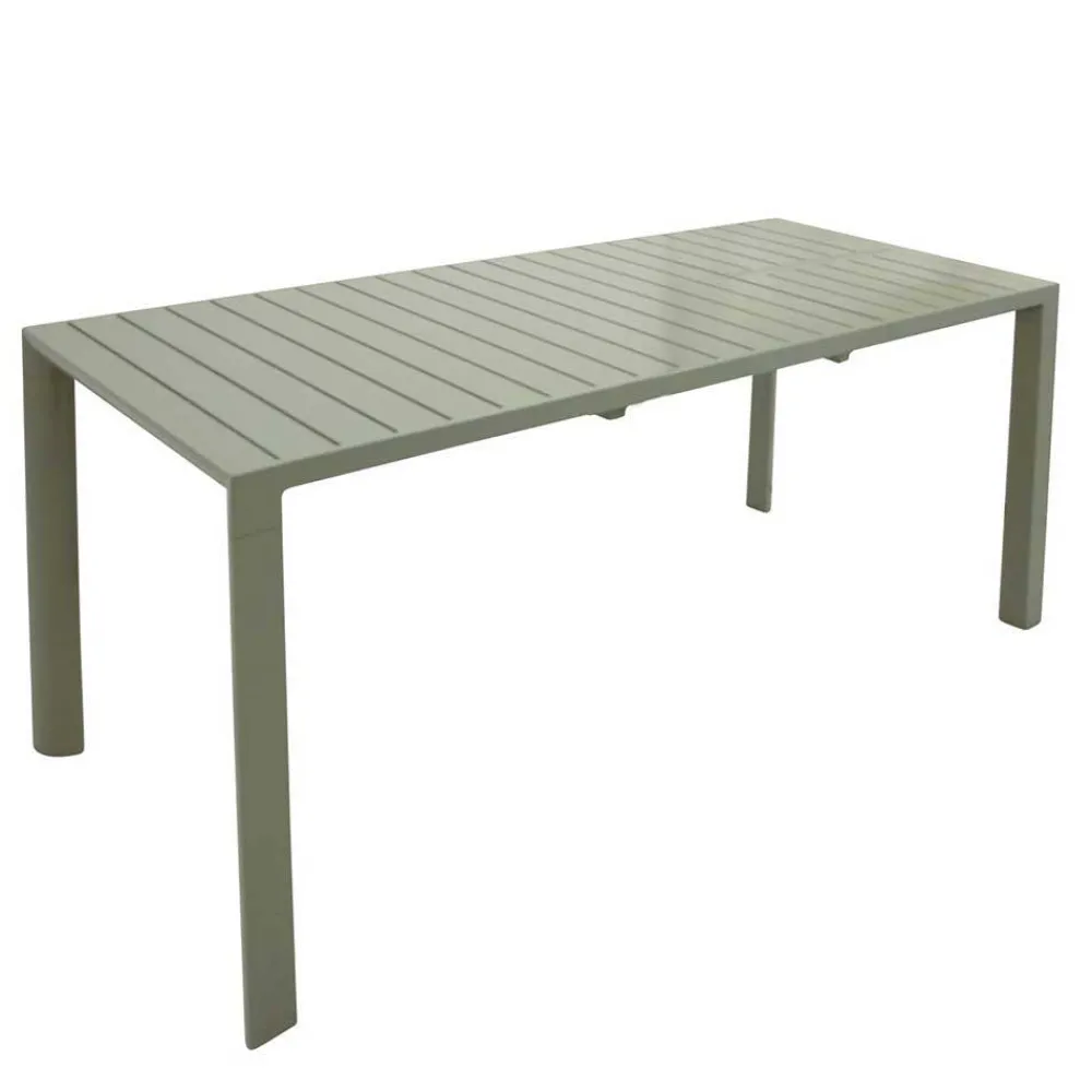 Wohnen Graue Möbel|Metall-Gartenmöbel*Silbergrauer Gartentisch mit Front Butterflyauszug - Sergio