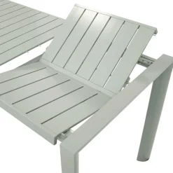 Wohnen Graue Möbel|Metall-Gartenmöbel*Silbergrauer Gartentisch mit Front Butterflyauszug - Sergio