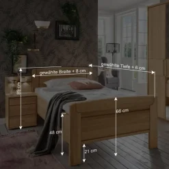 Wohnen Betten|Betten*Singlebett & Nachtkommode Kombi Set - Emdsiva (zweiteilig)