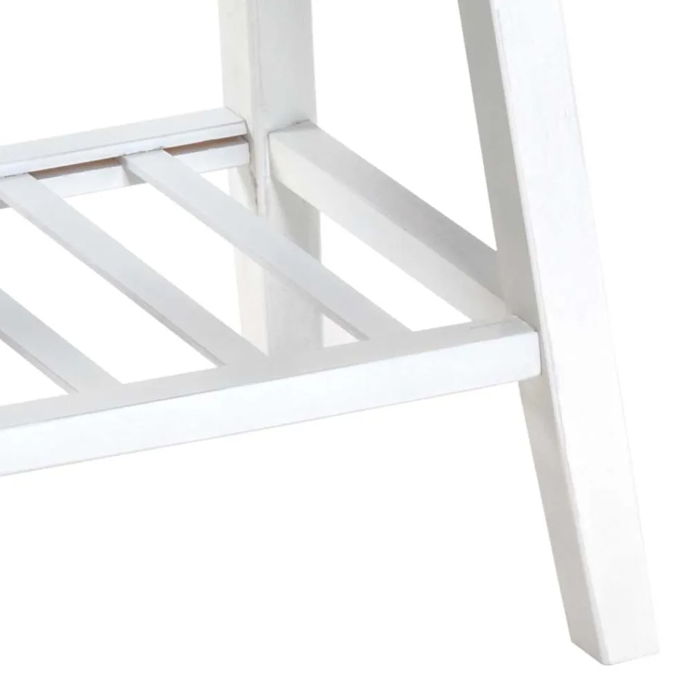 Wohnen Skandinavische Möbel|Schuhschränke*Sitzbank aus Bambus in Weiß mit Polster - Bilbaos