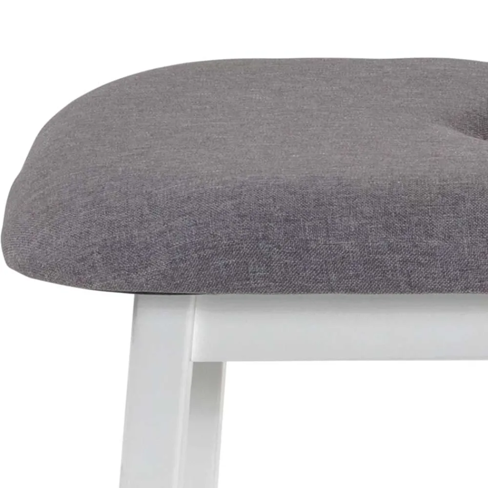 Wohnen Skandinavische Möbel|Schuhschränke*Sitzbank aus Bambus in Weiß mit Polster - Bilbaos