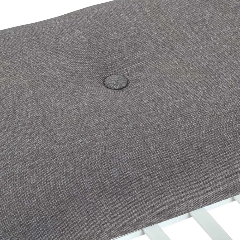 Wohnen Skandinavische Möbel|Schuhschränke*Sitzbank aus Bambus in Weiß mit Polster - Bilbaos