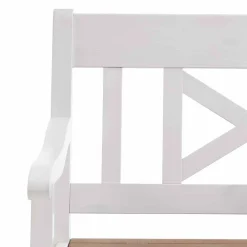 Wohnen Sitzbank Barlad in Weiß Bernsteinfarben