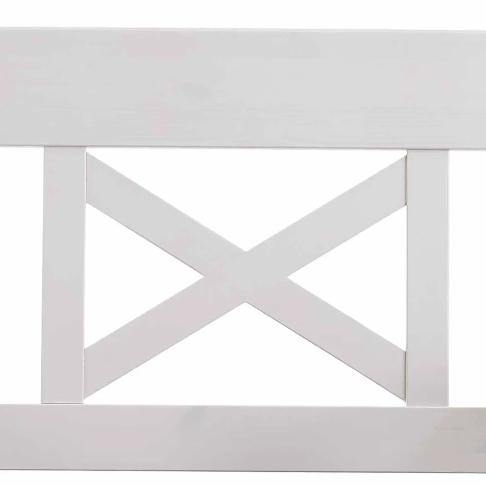 Wohnen Sitzbank Barlad in Weiß Bernsteinfarben