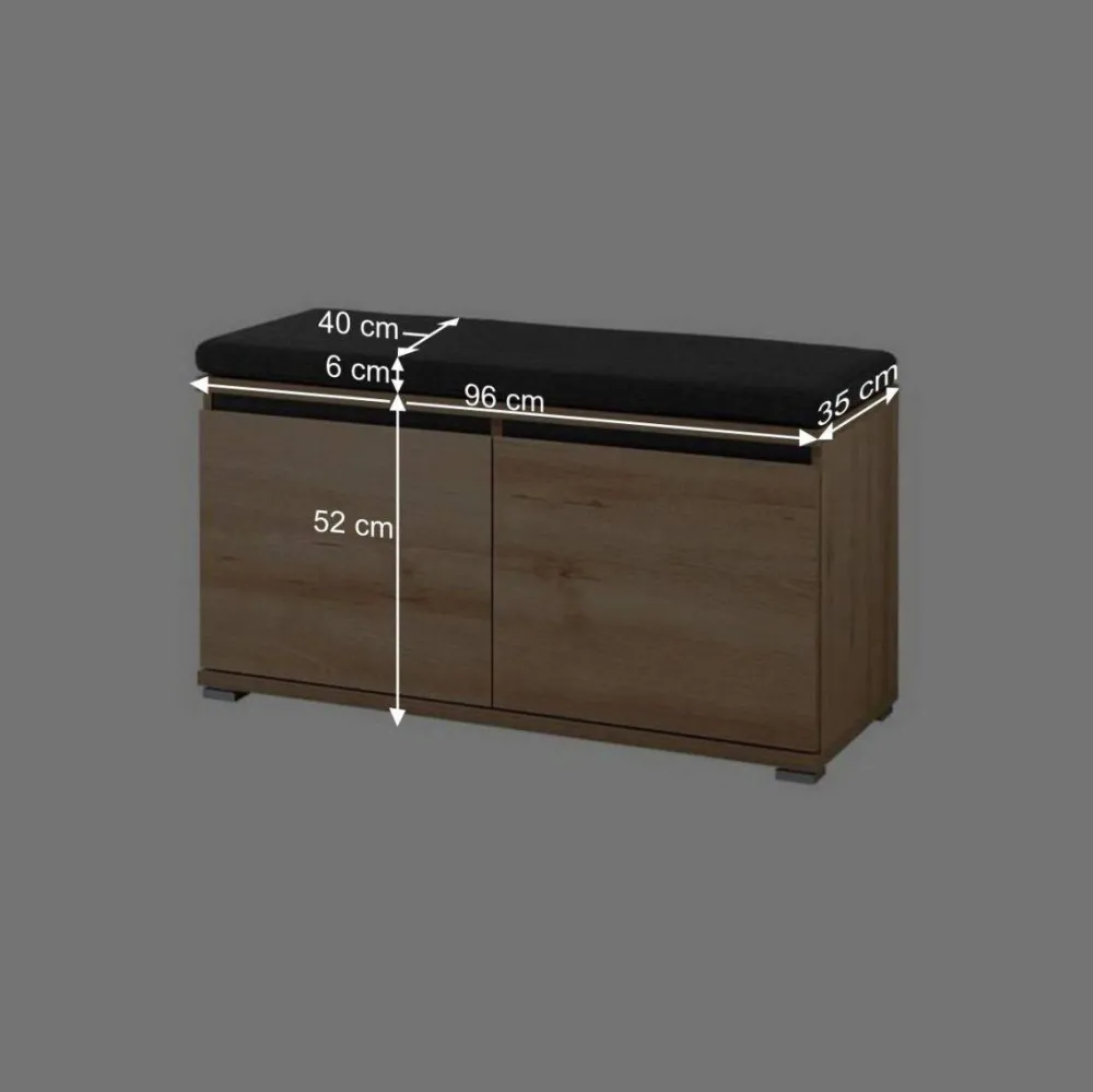 Wohnen Sitzbank für Schuhe Curelino in Buche Dekor