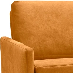 Wohnen Schlafsofas*3-Sitzer Bettcouch in Gelb mit Eiche - Abruzzia