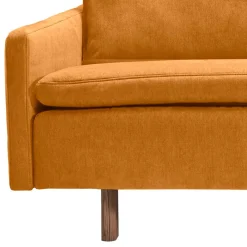 Wohnen Schlafsofas*3-Sitzer Bettcouch in Gelb mit Eiche - Abruzzia