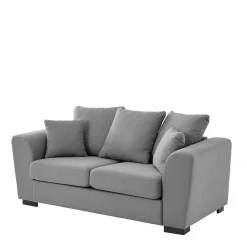 Wohnen Sofas|Sofa*2-Sitzer Couch in Grau Webstoff - Krista
