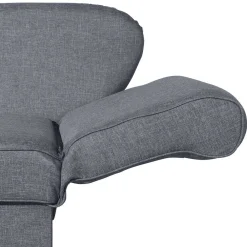 Wohnen 3-Sitzer Recamiere in Jeansblau mit Buche - Foresta