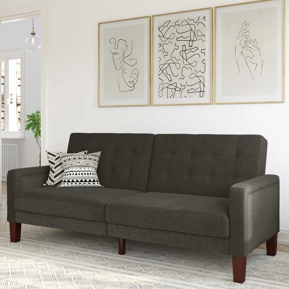 Wohnen Sofas|Sofa*3-Sitzer Schlafsofa in Grau - Memton