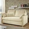 Wohnen Schlafsofas*2-Sitzer Wohnzimmercouch in Creme - ausklappbar - Elsaro