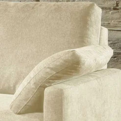 Wohnen Schlafsofas*2-Sitzer Wohnzimmercouch in Creme - ausklappbar - Elsaro