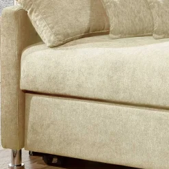 Wohnen Schlafsofas*2-Sitzer Wohnzimmercouch in Creme - ausklappbar - Elsaro