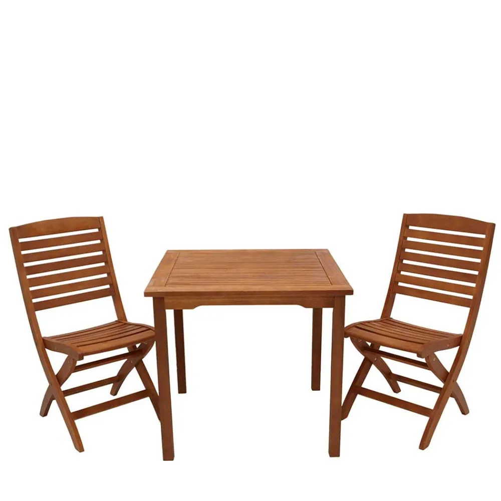 Wohnen Sitzgruppe|Balkonmöbel*Sitzgruppe Garten aus Eukalyptusholz - Thomas (dreiteilig)