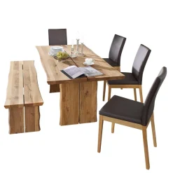 Wohnen Sitzgruppe|Küchen-Essgruppen*Sitzgruppe Sympatia aus Wildeiche Massivholz (sechsteilig)