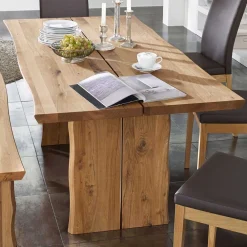 Wohnen Sitzgruppe|Küchen-Essgruppen*Sitzgruppe Sympatia aus Wildeiche Massivholz (sechsteilig)