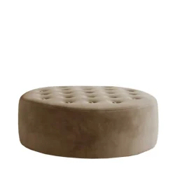 Wohnen Sitzhocker in Hellbraun Samtbezug - Monzana
