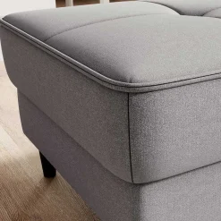 Wohnen Sitzhocker mit Truhe in Hellgrau - Obbo