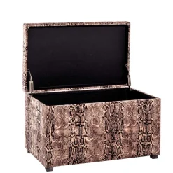 Wohnen Sitztruhen*Sitztruhe aus Samt in Schlangenhaut Optik - Fadrina