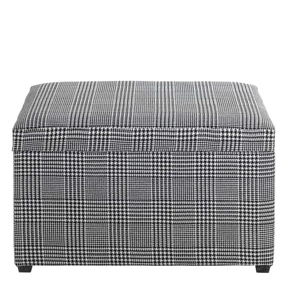 Wohnen Sitztruhe mit Hahnentritt Muster - Jantonia