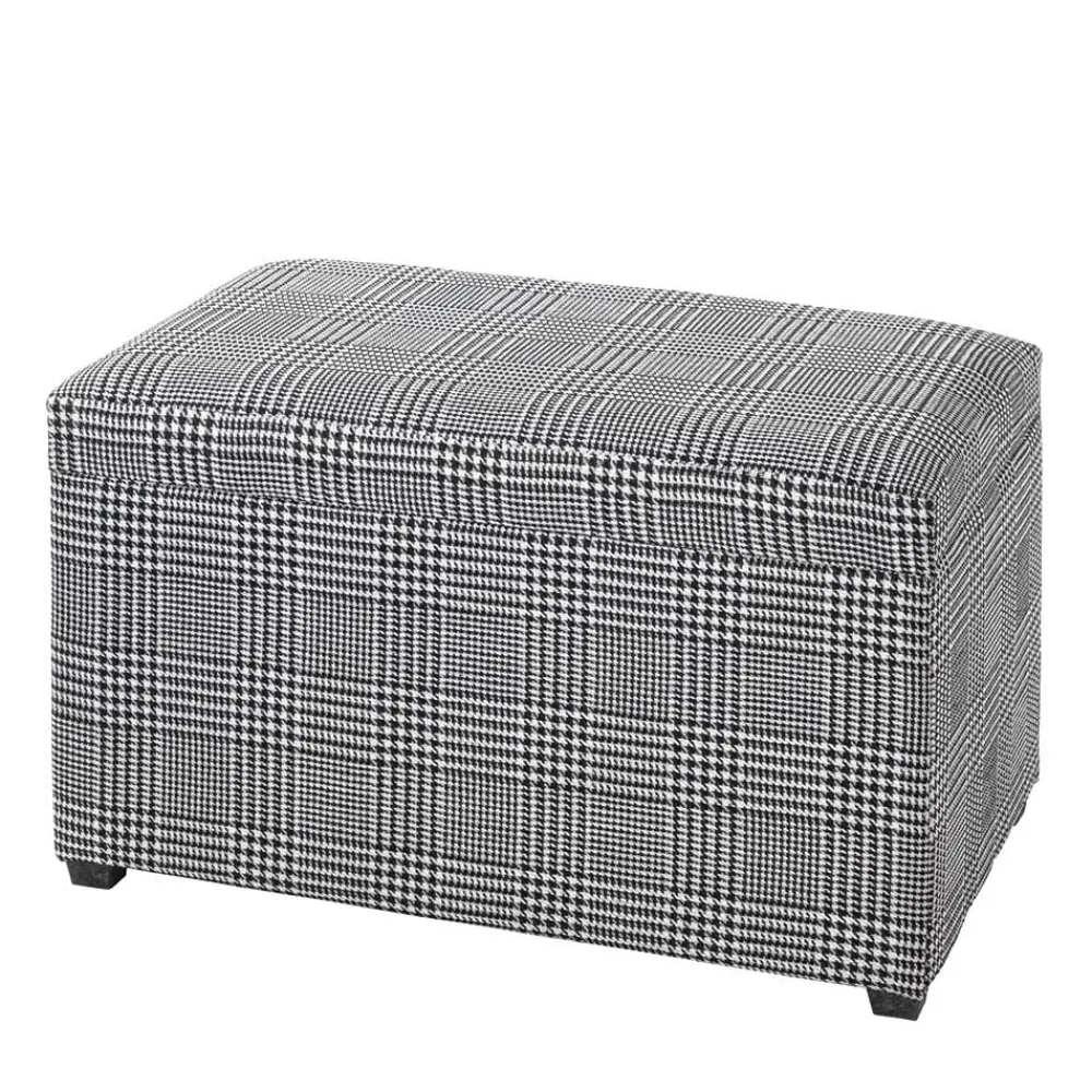 Wohnen Sitztruhe mit Hahnentritt Muster - Jantonia