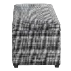 Wohnen Sitztruhe mit Hahnentritt Muster - Jantonia