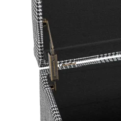 Wohnen Sitztruhe mit Hahnentritt Muster - Jantonia