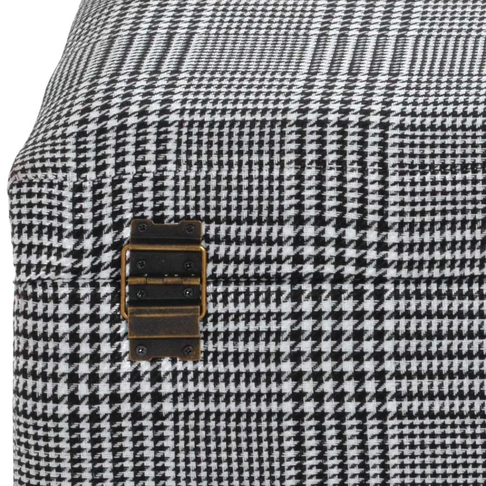 Wohnen Sitztruhe mit Hahnentritt Muster - Jantonia