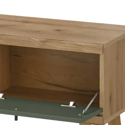 Wohnen Skandi Anbauwand-Möbel in Graugrün - Oliva (vierteilig)