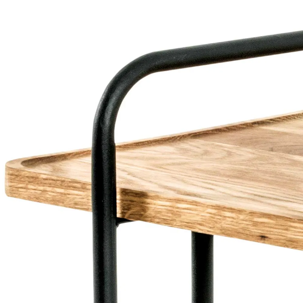 Wohnen Telefontische*Skandi Anstelltisch mit Holzplatte Eiche - Noele