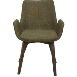 Wohnen Skandinavische Möbel|Küchenstühle*Skandi Armlehnenstühle in Dunkelgrün - Car (2er Set)