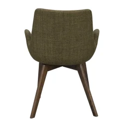 Wohnen Skandinavische Möbel|Küchenstühle*Skandi Armlehnenstühle in Dunkelgrün - Car (2er Set)