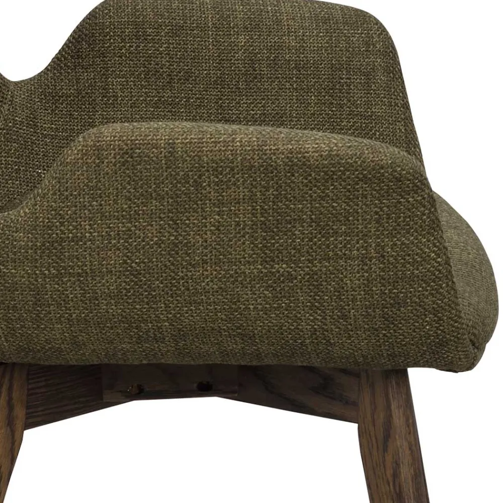 Wohnen Skandinavische Möbel|Küchenstühle*Skandi Armlehnenstühle in Dunkelgrün - Car (2er Set)