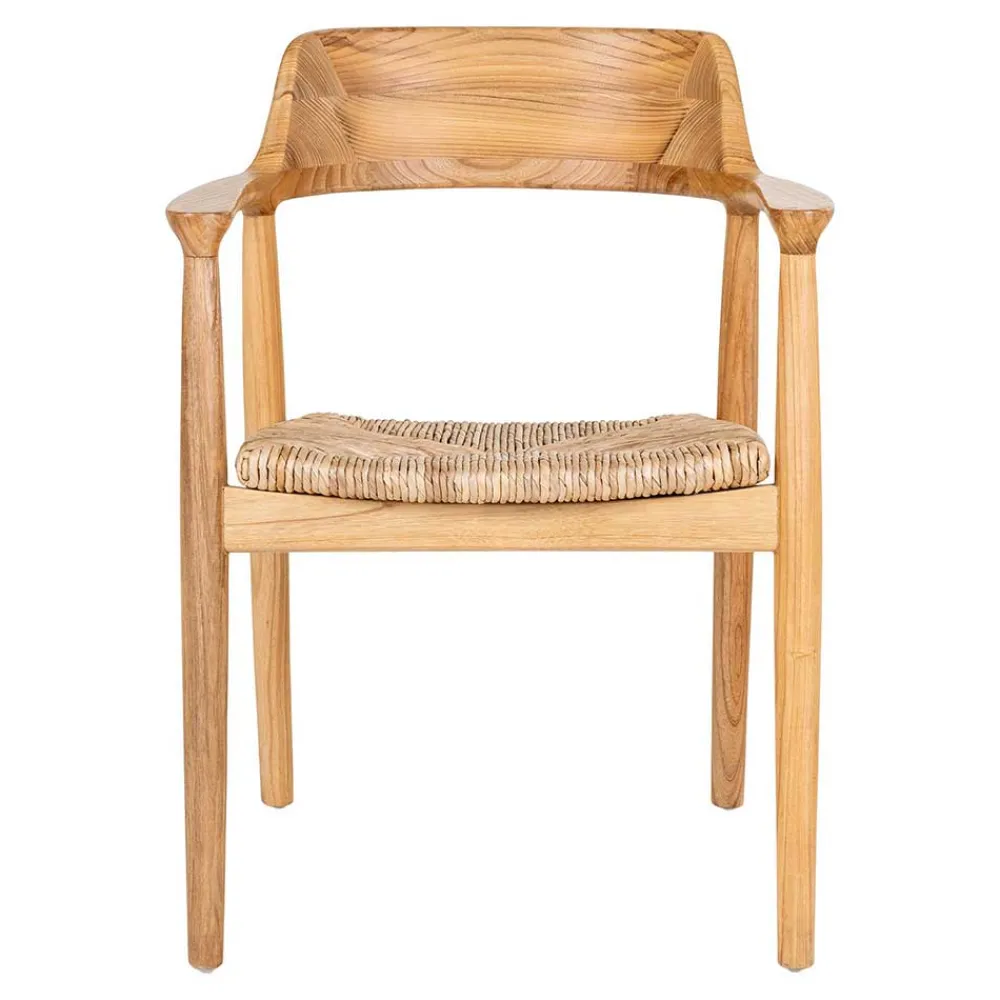 Wohnen Rattanmöbel*Skandi Armlehnenstuhl aus Sungkai Holz - Tilli (2er Set)
