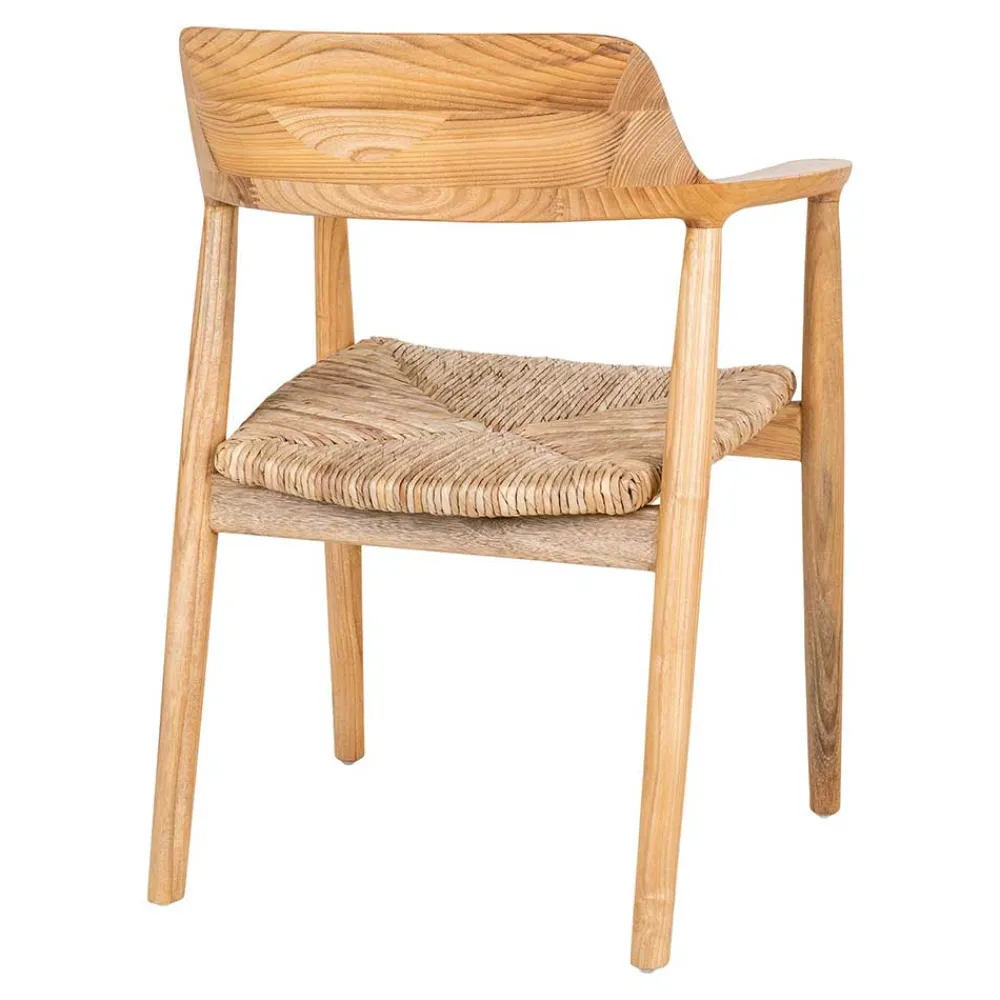 Wohnen Rattanmöbel*Skandi Armlehnenstuhl aus Sungkai Holz - Tilli (2er Set)