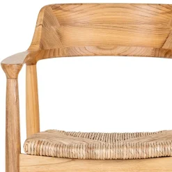 Wohnen Rattanmöbel*Skandi Armlehnenstuhl aus Sungkai Holz - Tilli (2er Set)